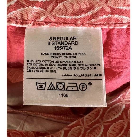 Old Navy The Pixie Ankle Stretch Pants Womens Size 8 Orange Fish Coral Pink - Picture 3 of 10